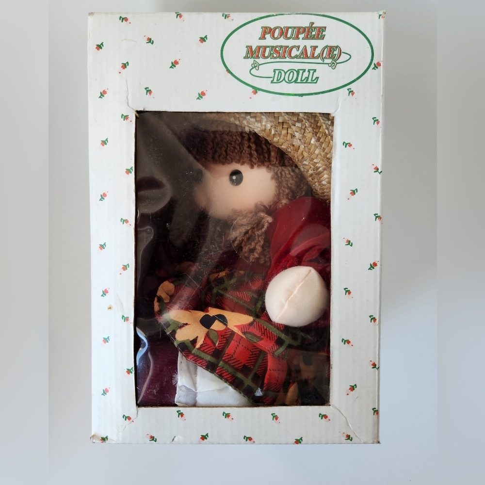 Wind Up Vintage Rag Doll That Plays "It's a small world", Head Moving -WORKING - - Picture 9 of 16